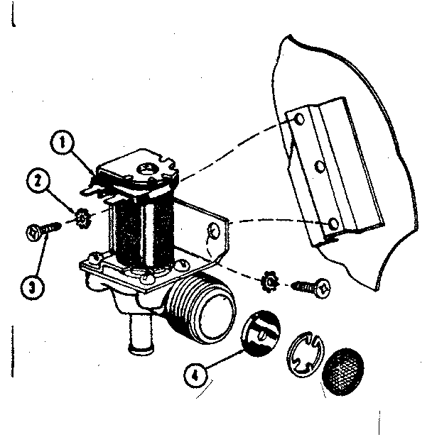 Kenmore 58765570 water inlet valve assembly diagram