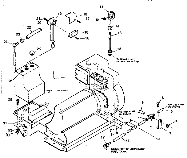 Craftsman 580328241 dual fuel supply & oil make-up systems diagram
