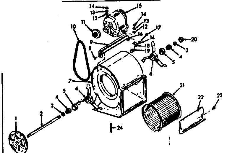 Kenmore 86766351 h-q blower assembly diagram