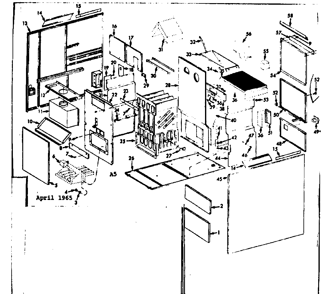 Kenmore 8676661 furnace assemblies diagram