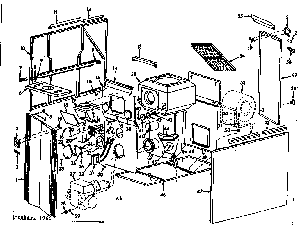 Kenmore 86774171 furnace assemblies diagram