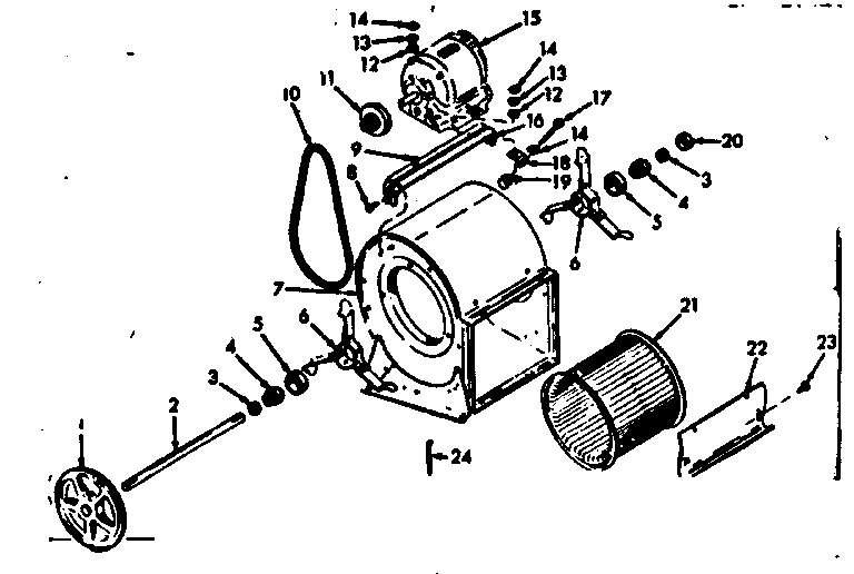 Kenmore 86774173 h-q blower assembly diagram