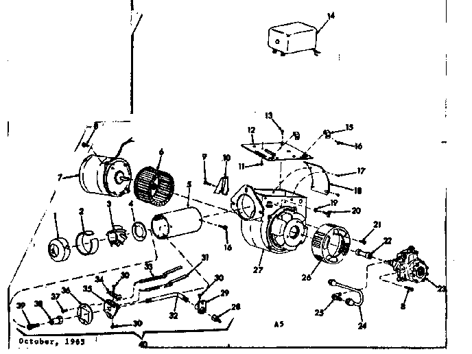 Kenmore 86774271 oil burner asembly diagram