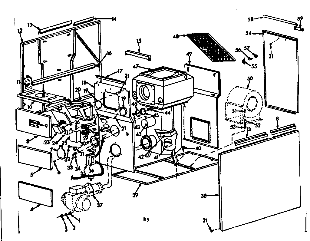 Kenmore 86774271 furnace assembly diagram