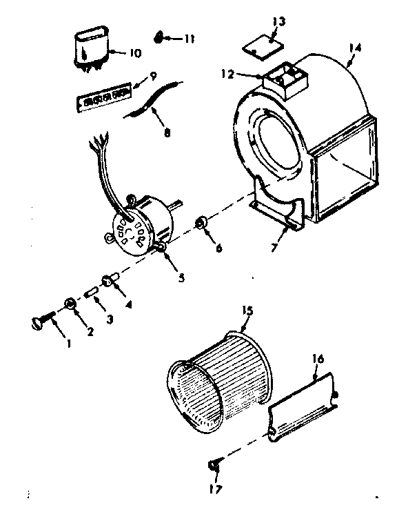 Kenmore 86774271 h-q blower assembly diagram