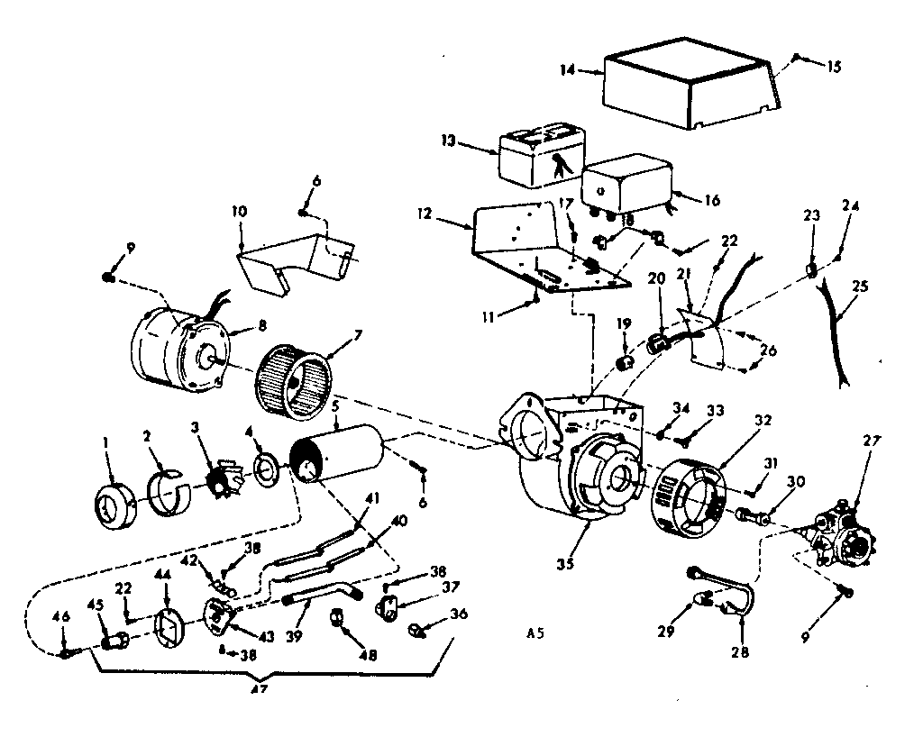 Kenmore 86774771 oil burner assembly diagram