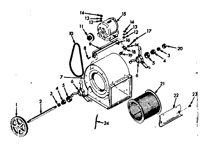 Kenmore 86774773 blower assembly diagram
