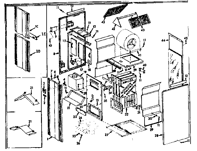 Kenmore 86776574 furnace assemblies diagram