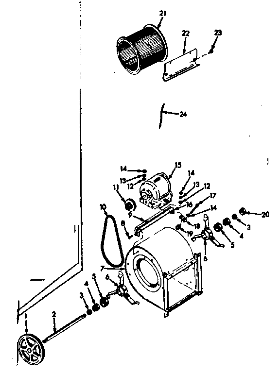 Kenmore 86776574 h-q blower assy diagram