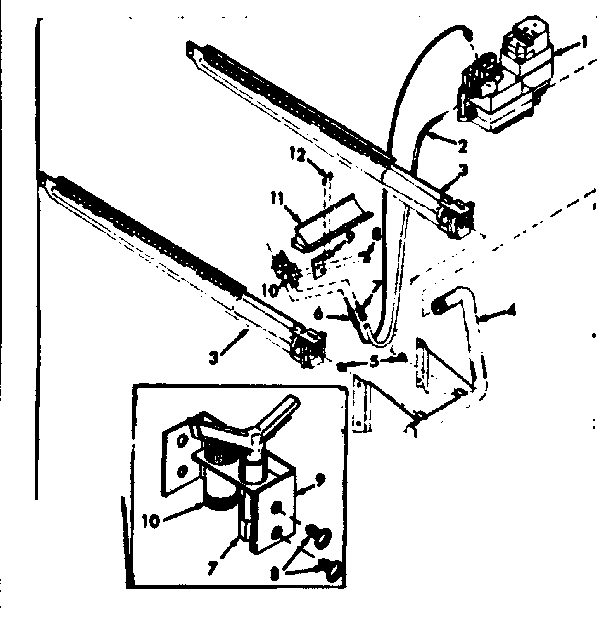 Kenmore 86776574 burner & manifold assy diagram