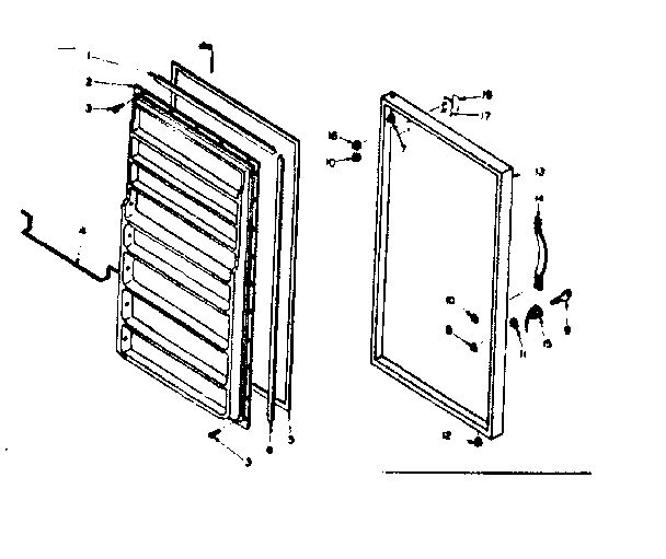 Kenmore 106625210 door parts diagram