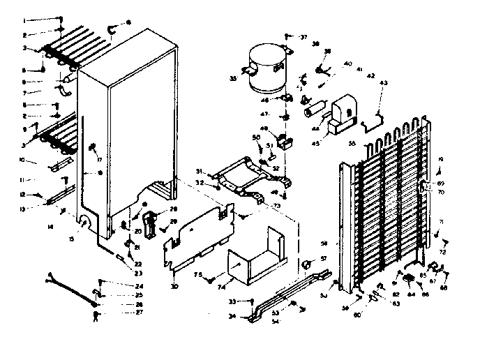 Kenmore 106625210 unit parts diagram