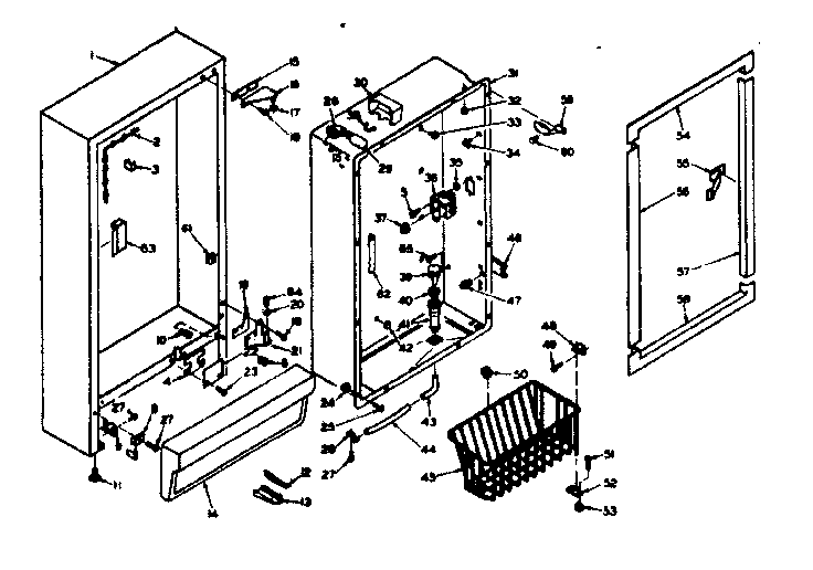 Kenmore 106626220 cabinet parts diagram