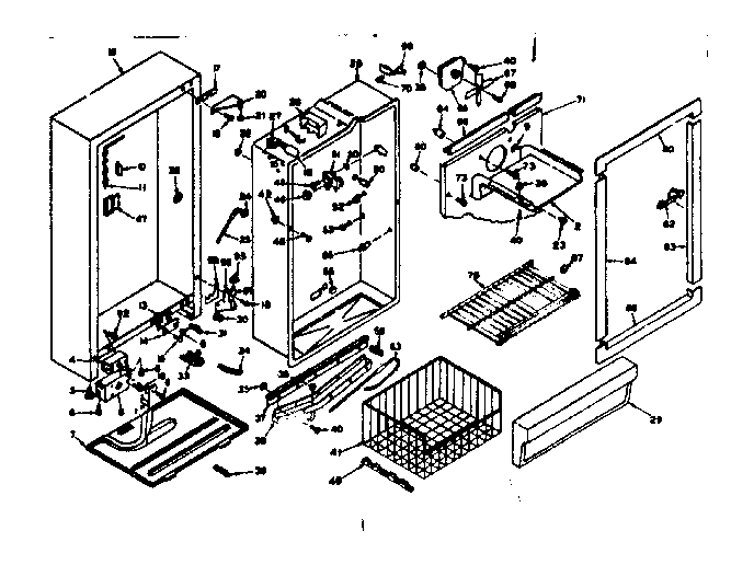 Kenmore 106626440 cabinet parts diagram