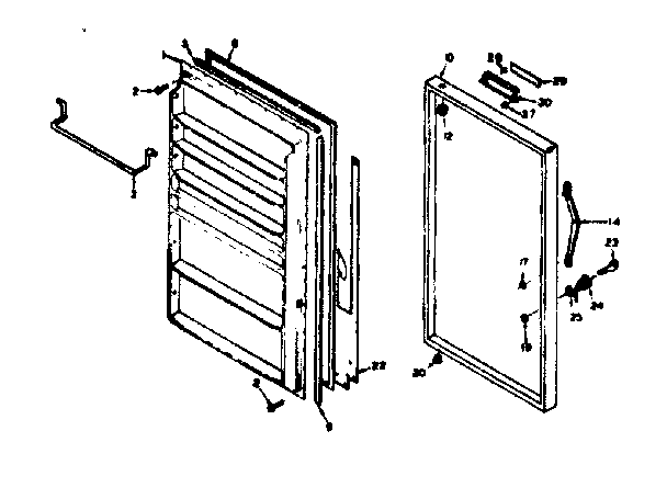 Kenmore 106626440 door parts diagram