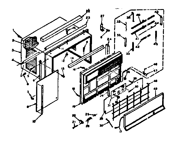 Kenmore 10665190 cabinet parts diagram