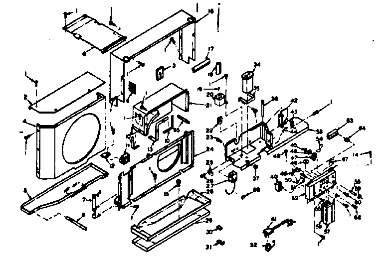 Kenmore 10665190 air flow parts diagram