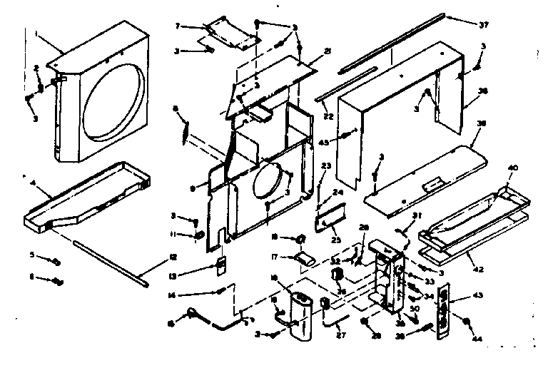 Kenmore 10665610 air flow parts diagram