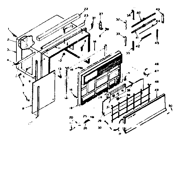 Kenmore 10666150 cabinet parts diagram