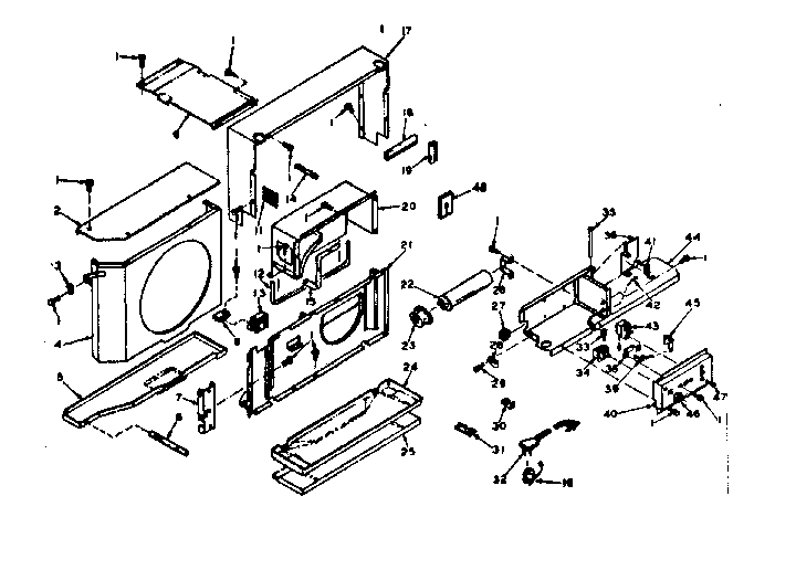 Kenmore 10666150 air flow parts diagram