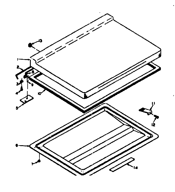 Kenmore 198616121 door parts diagram