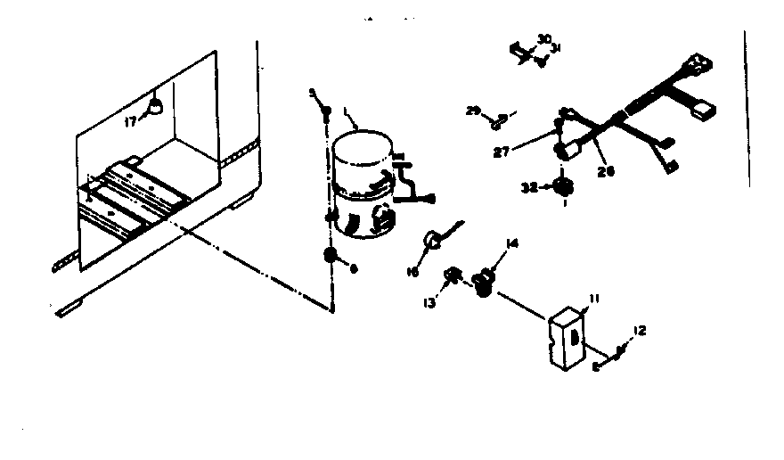 Kenmore 198616121 unit parts diagram