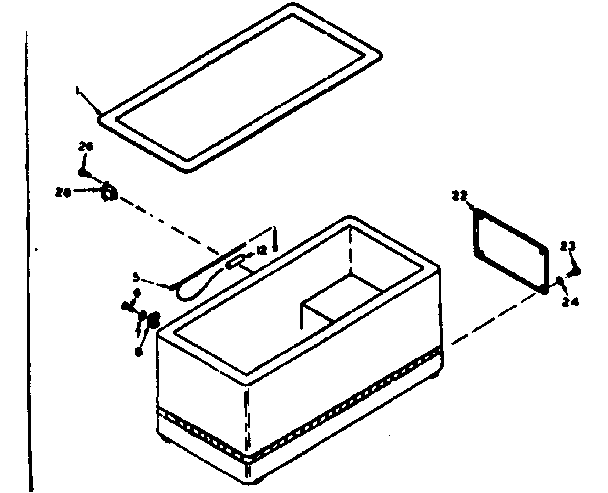Kenmore 198616400 freezer cabinet parts diagram