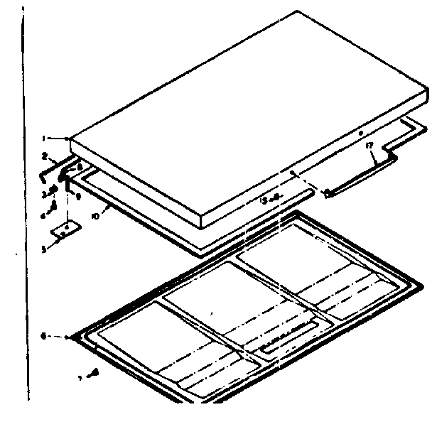 Kenmore 198616400 freezer door parts diagram