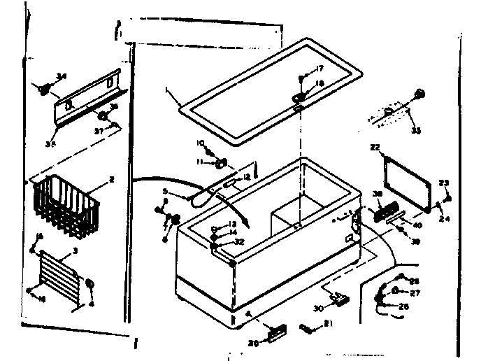 Kenmore 198616450 cabinet parts diagram