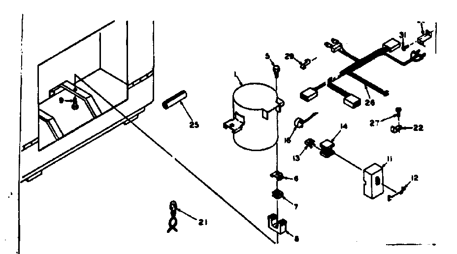 Kenmore 198616450 unit parts diagram