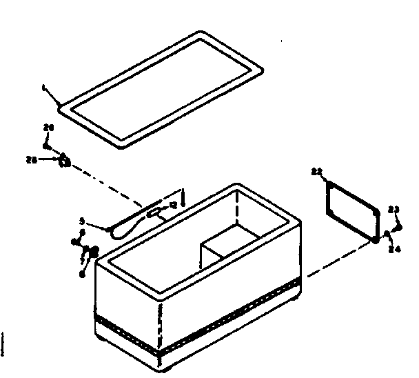 Kenmore 198616600 cabinet parts diagram
