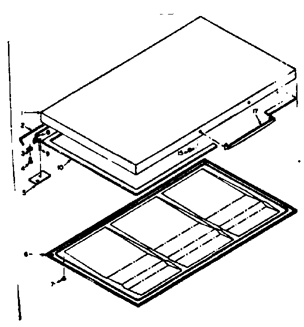 Kenmore 198616600 door parts diagram