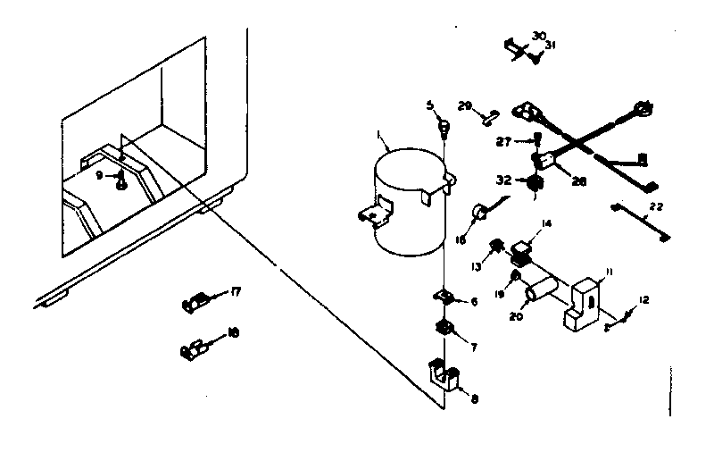 Kenmore 198616600 unit parts diagram