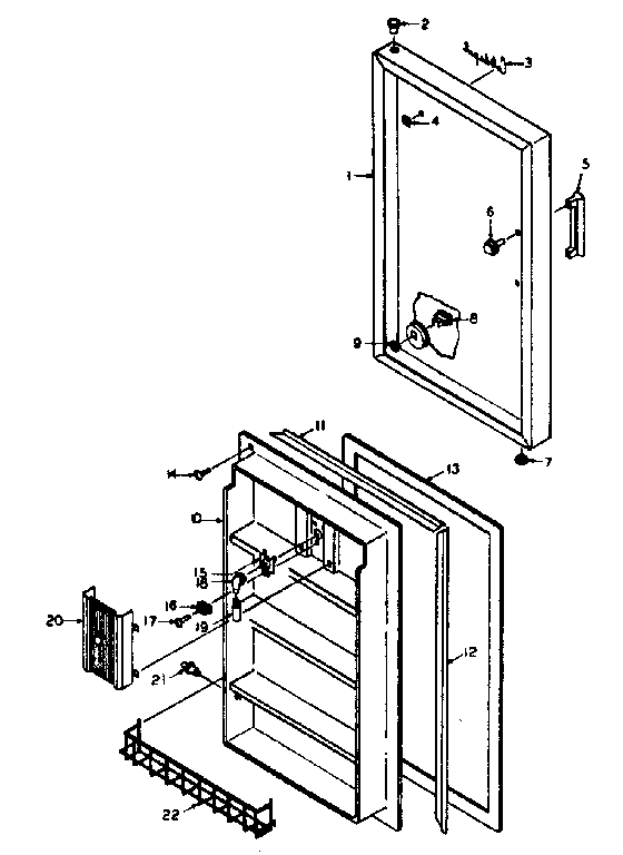 Kenmore 1065927120 door parts diagram