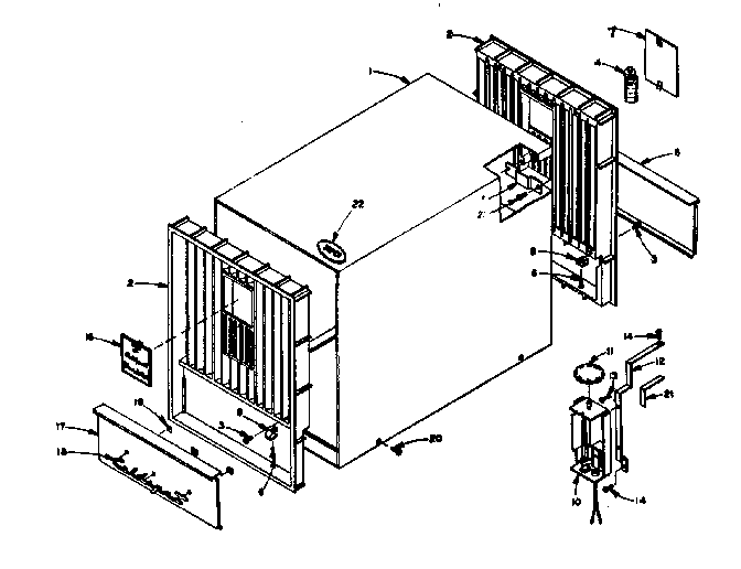 Kenmore 1065845140 cabinet parts diagram