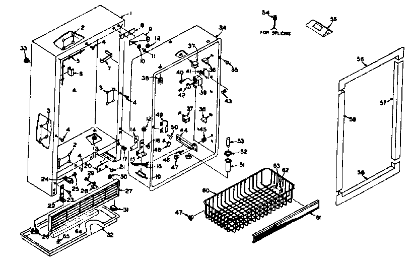 Kenmore 1065923121 cabinet parts diagram
