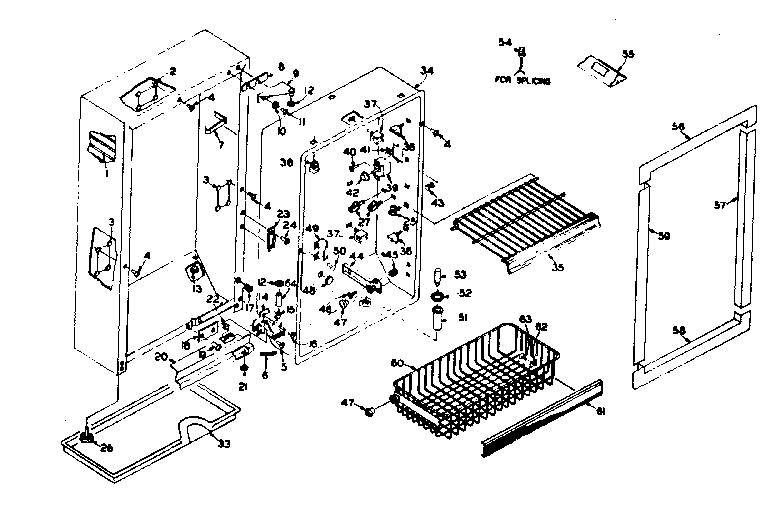 Kenmore 1065923161 cabinet parts diagram