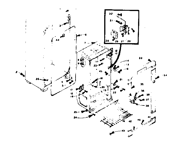 Kenmore 1065929100 cabinet parts diagram