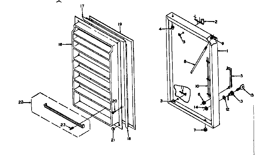 Kenmore 1066123210 door parts diagram