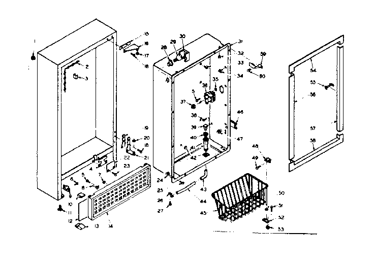 Kenmore 1066323170 cabinet parts diagram