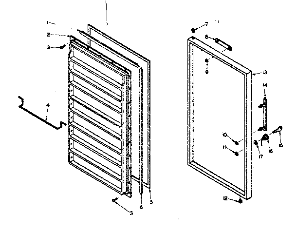 Kenmore 1066323170 door parts diagram