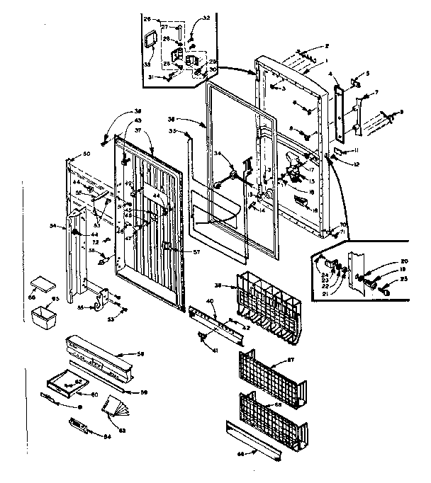 Kenmore 1065821200 door parts diagram