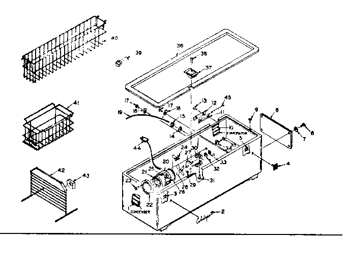 Kenmore 1985913210 cabinet parts diagram