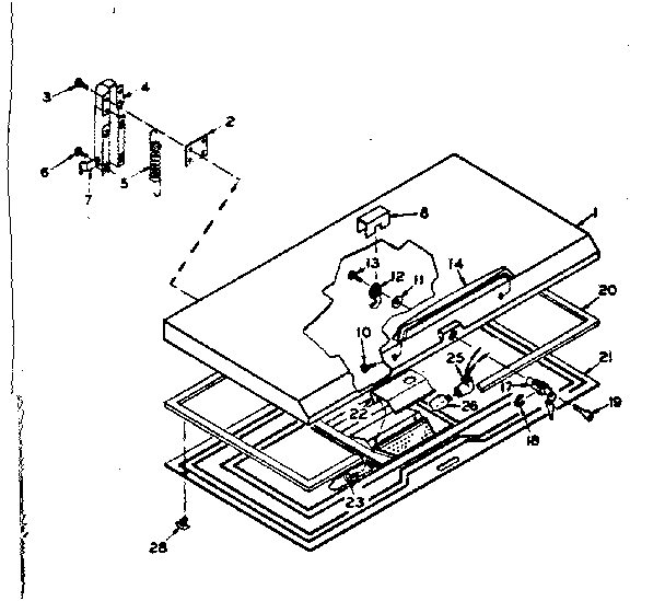 Kenmore 1986313151 freezer door parts diagram