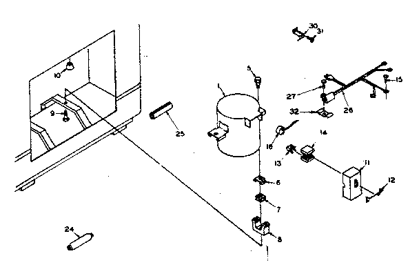 Kenmore 1986313151 freezer unit parts diagram