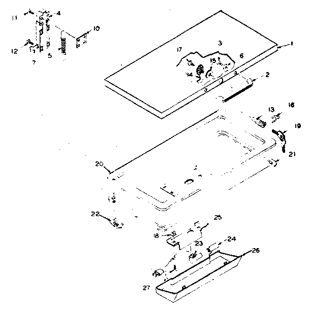 Kenmore 1986016150 door parts diagram