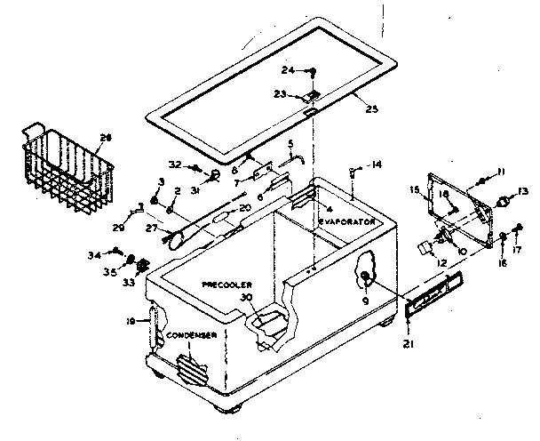 Kenmore 1986313170 cabinet parts diagram