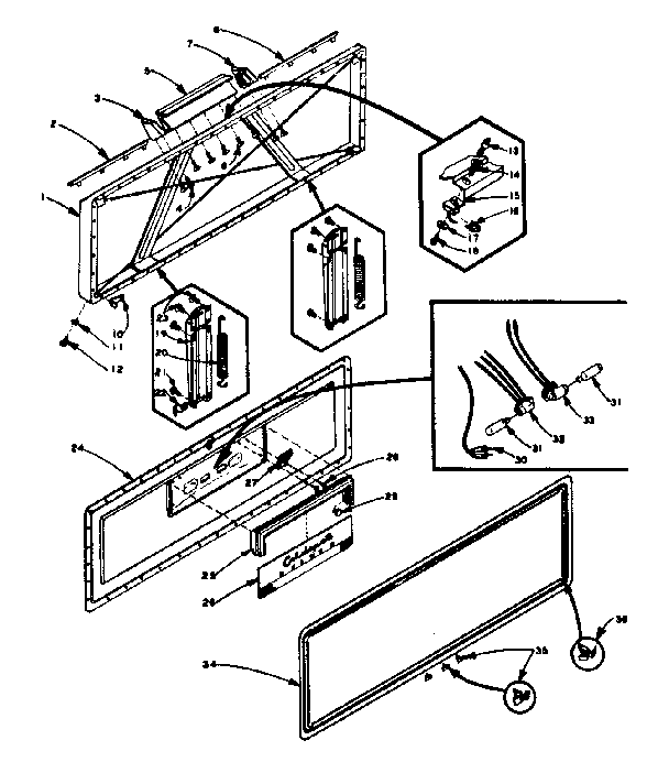 Kenmore 1985815210 door parts diagram