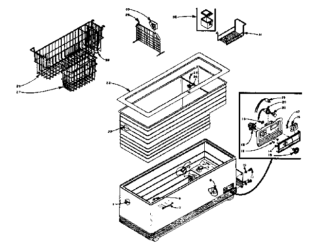 Kenmore 1985815210 cabinet parts diagram