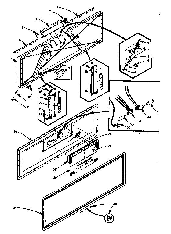 Kenmore 1985815131 freezer door parts diagram